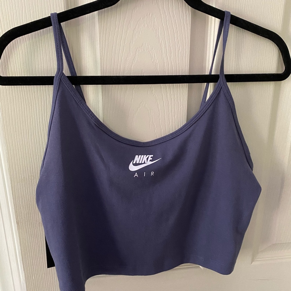 NWT Nike air crop top, purple, M